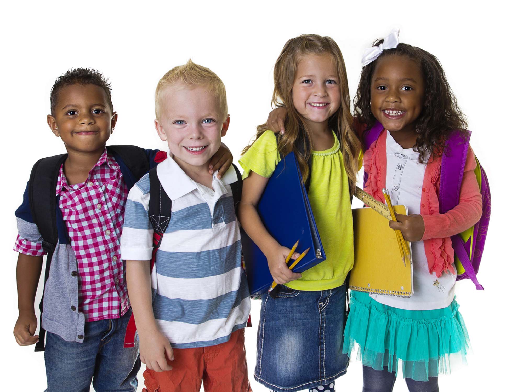 Niños sonriendo que representan a Papillion Pediatric Dentistry